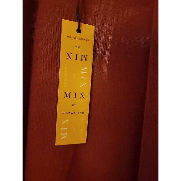 Mix by 41 Hawthorn Sweater Women X Small Red Open Cardigan Knit Stitch NWT A128 - Picture 2 of 5